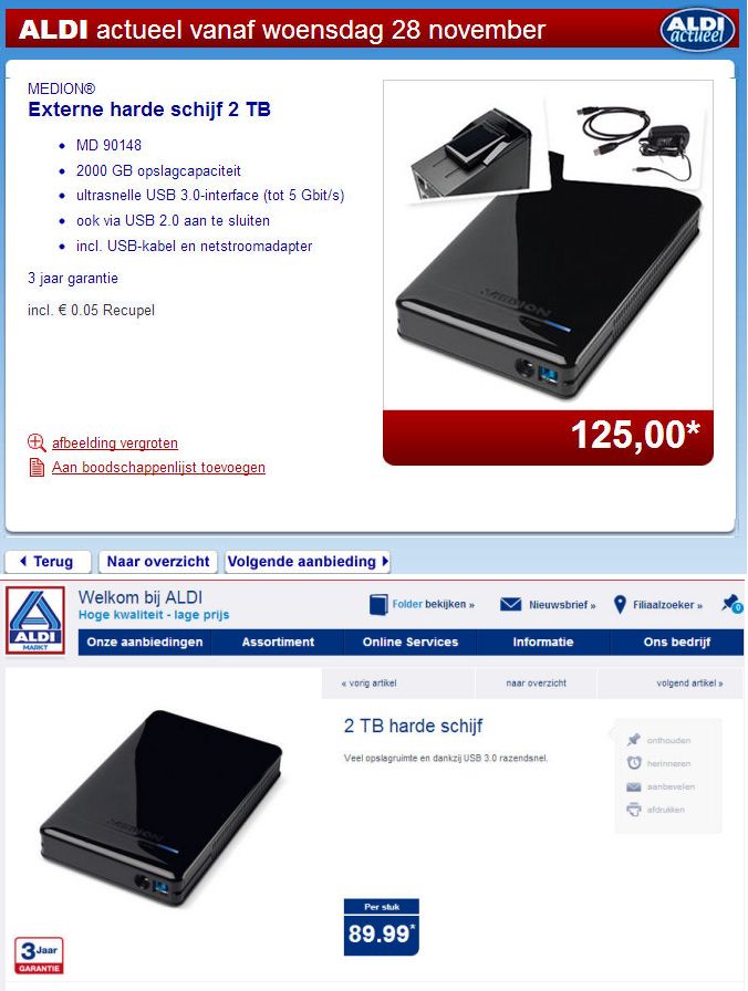 Michelangelo tv station breuk Medion MD 90148 (P83790) 2 TB HDDrive2go super speed harde schijf preview |  DISKIDEE